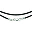Серебряный шнур 50 см с серебряными замочками 630007б50